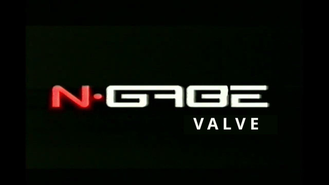 A photoshopped version of the "N-Gage - Nokia" logi spelling "N-Gabe - Valve"